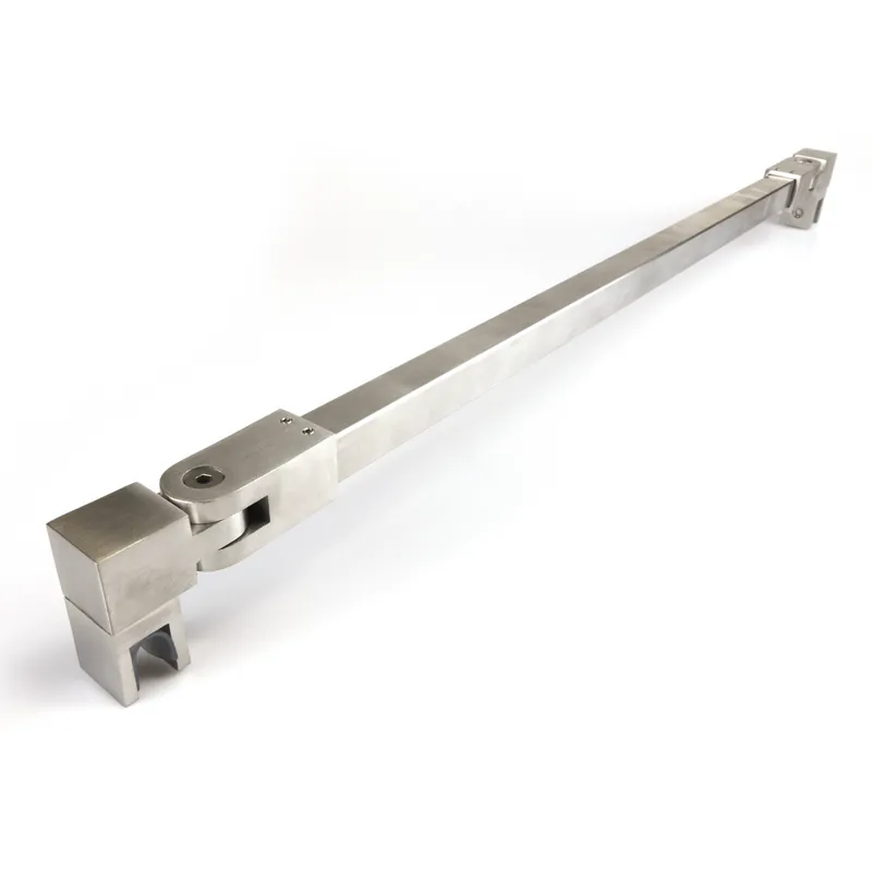 Stabilisatiestang set vierkant glas/glas 1000 mm - RVS Tijdelijk Beschikbaar