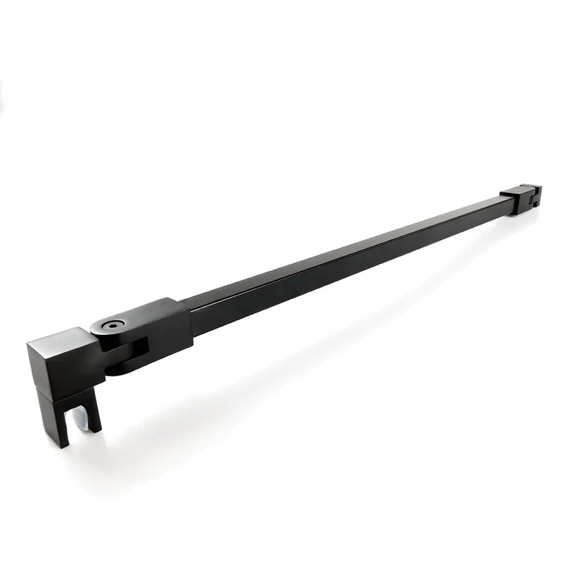 Stabilisatiestang set vierkant glas/wand 1200 mm - Zwart Laatste Versie