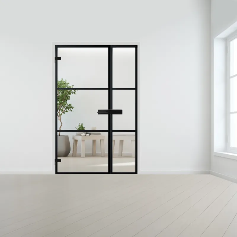 Steel look deur met zijlicht voor opdek kozijn Actieprijs