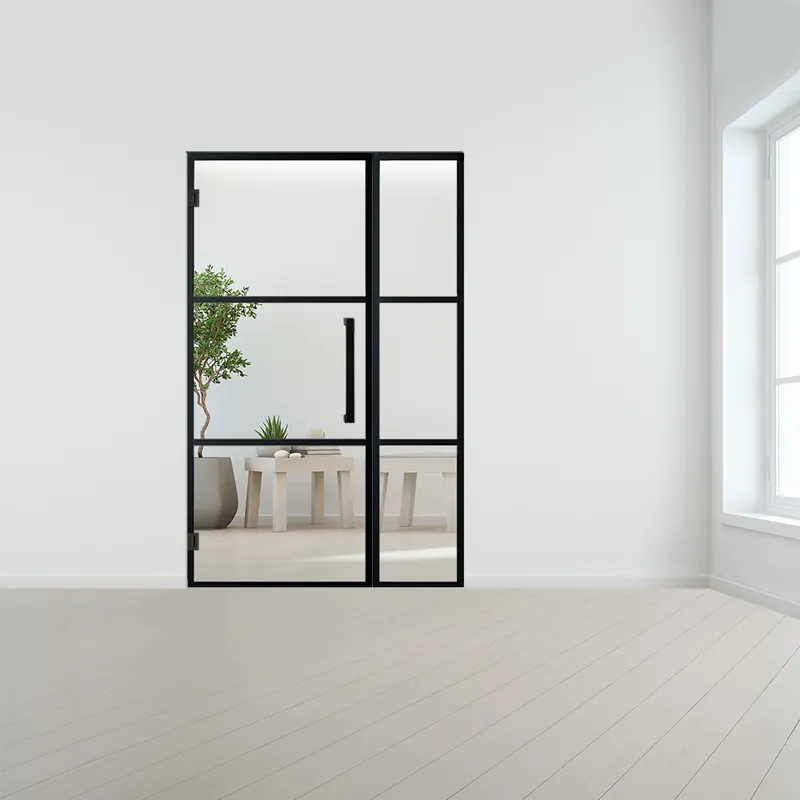 Steel look deur met zijlicht zonder kozijn Tijdelijk Beschikbaar
