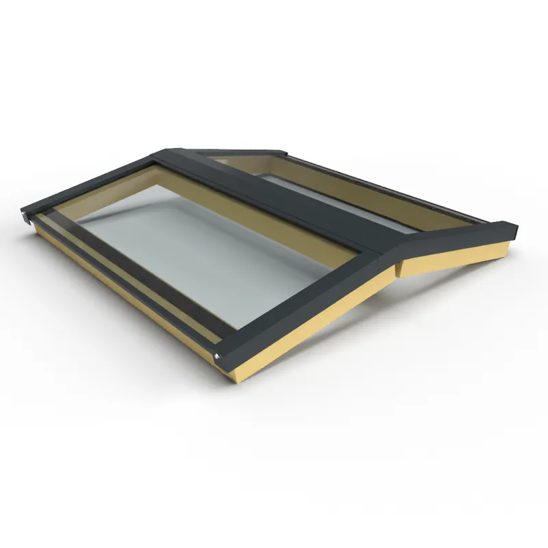 Express Levering Complete zadeldak lichtstraat op maat 2 vaks breed model