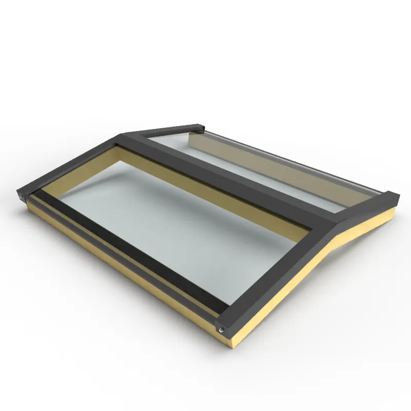 Goedkoop Zelfbouw zadeldak lichtstraat vaste maat 2 vaks - 1190x1600mm