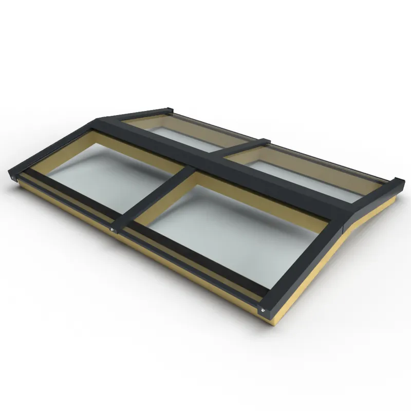 Zelfbouw zadeldak lichtstraat vaste maat 4 vaks - 2310x1600mm Uitverkoop
