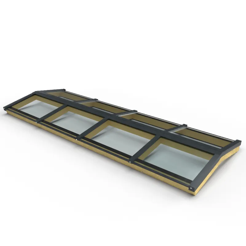 Zelfbouw zadeldak lichtstraat vaste maat 8 vaks - 4610x1600mm Gratis Retour