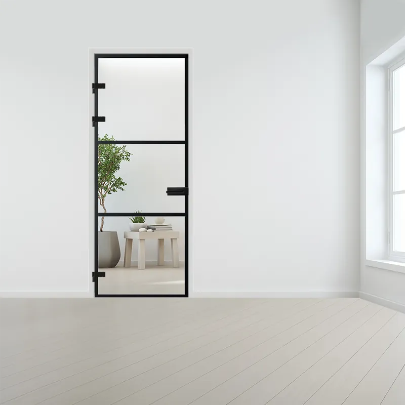 Steel look deur XL voor opdek kozijn Bestseller
