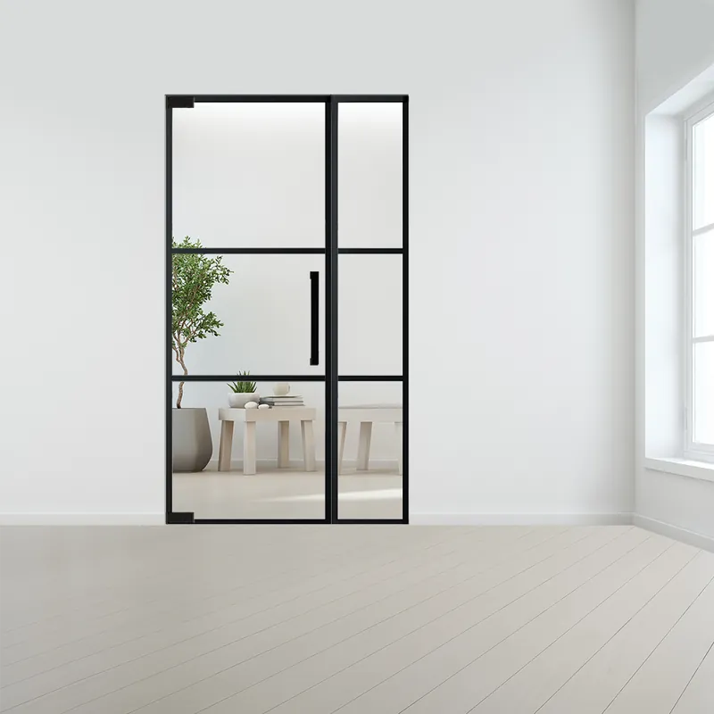 Steel look deur XL met zijlicht zonder kozijn Korting