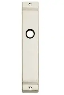 Premium Intersteel Langschild recht met groef WC63/8 nikkel
