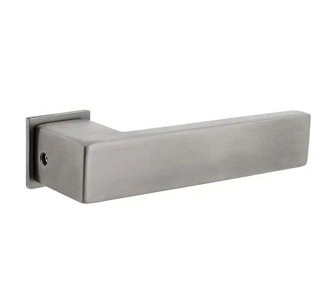 Intersteel deurklink Amsterdam met platte vierkante rozetten zelfklevend 30x30mm rvs Beste Prijs