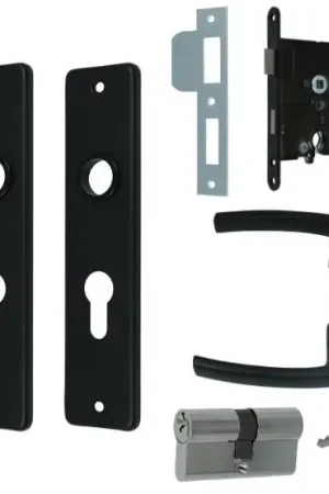 DX Set binnendeurbeslag deurklink op schild PC55 zwart Bestel Nu