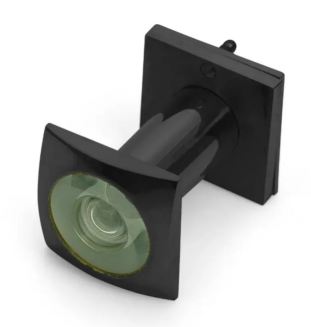 Snelle Levering DX Deurspion vierkant 200° voor deurdikte 40-65 messing zwart