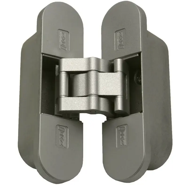 Onzichtbaar scharnier 3D verstelbaar 111x29mm zamak vernikkeld Koopje