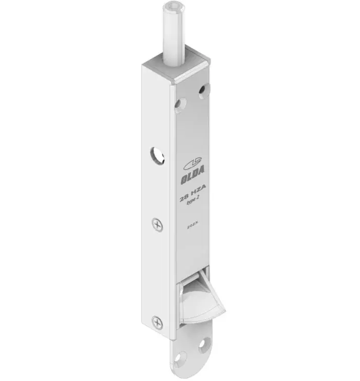 Olda automatische kantschuif type 28 voor houten deuren verlengde schoot +30 mm type 2 staal verzinkt Snelle Levering