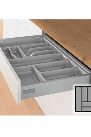 Lage Prijs Bestekbak d 441-520mm – b 801-900mm zilverkleurig