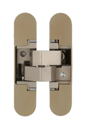 Betrouwbaar Onzichtbaar scharnier 110×24 mm met zelfsluiting voor deuren tot 60 kg mat nikkel