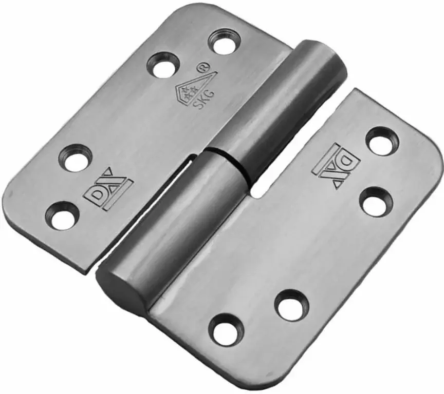DX SKG3 Kogelstift paumelle ronde hoek 89×89 mm links rvs Beperkte Voorraad