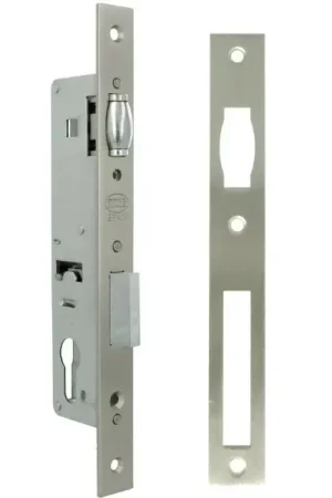 Veilige Betaling Rolslot met sluitplaat PC85 doornmaat 25 mm nikkel