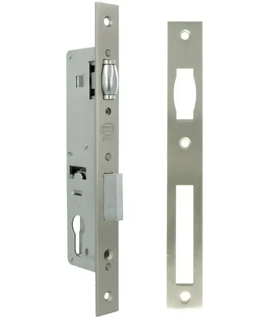 Veilige Betaling Rolslot met sluitplaat PC85 doornmaat 25 mm nikkel