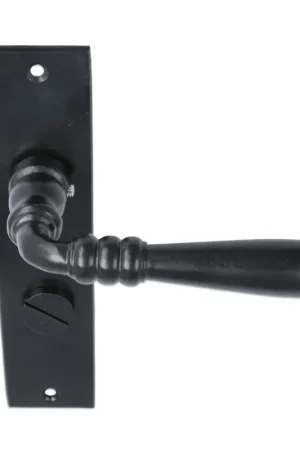 Deurklink ijzer zwart op Kortschild WC63/8 Hoge Kwaliteit