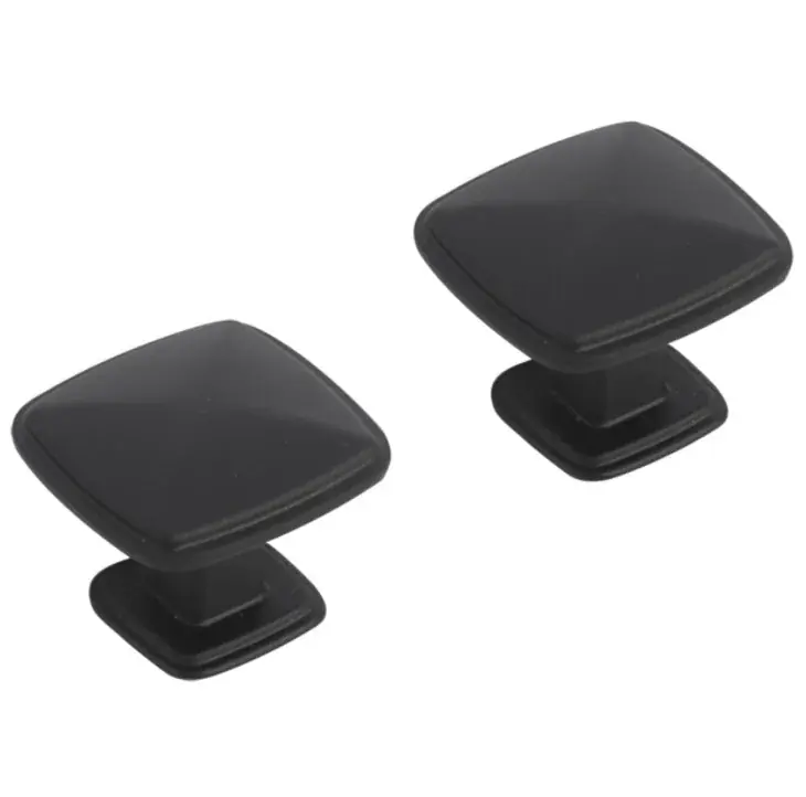 Must-Have Differnz meubelknop vierkant 25 mm mat zwart 2 stuks