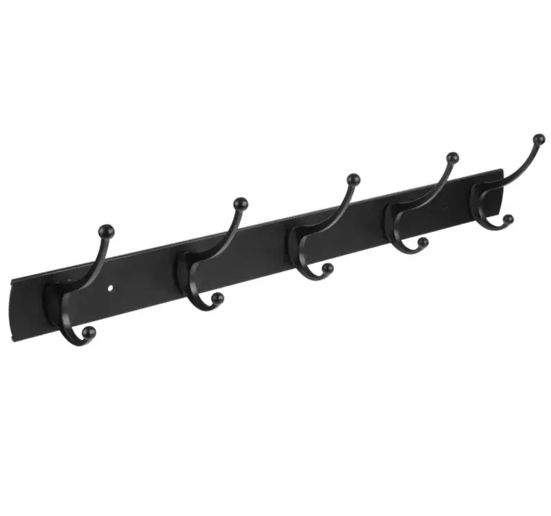 Goedkoop Differnz kapstok 5 haken dubbel aluminium rvs mat zwart