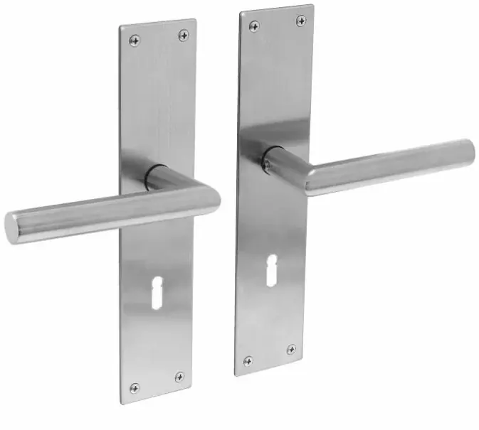 Laatste Versie Intersteel deurklink Jura met renovatieschild SL72 rvs