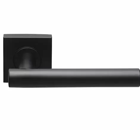Deurklink BASICS LBVII-19BSQR53 op vierkant rozet mat zwart Favoriet