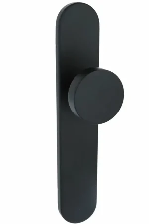 Exclusieve Aanbieding Ovaal schild Met vaste knop Blind rvs mat zwart