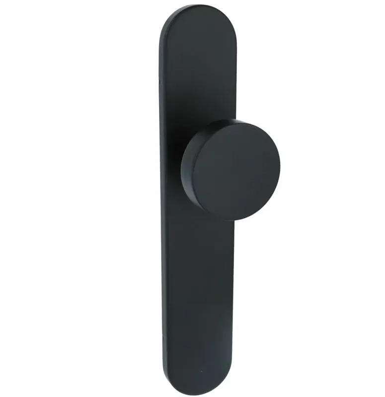 Exclusieve Aanbieding Ovaal schild Met vaste knop Blind rvs mat zwart