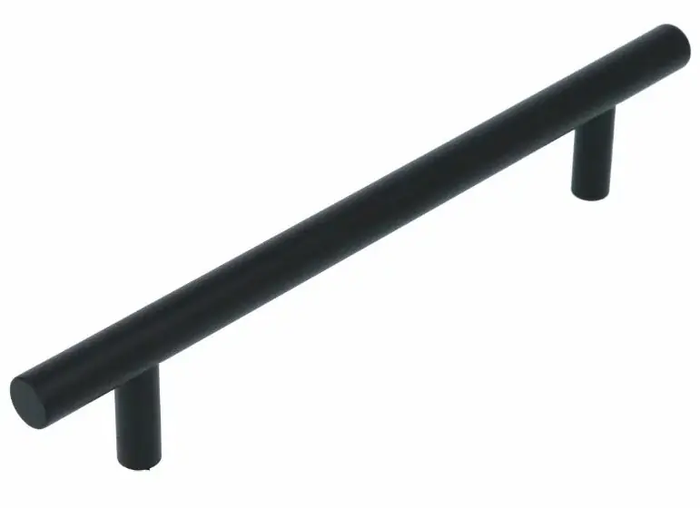 Greep BASICS LBTM-128 mat rvs/zwart 128 mm Weekendaanbieding
