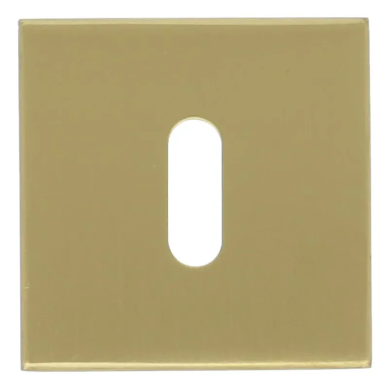 Sleutelplaatje vierkant 53x53x10 PVD mat goud Favoriet
