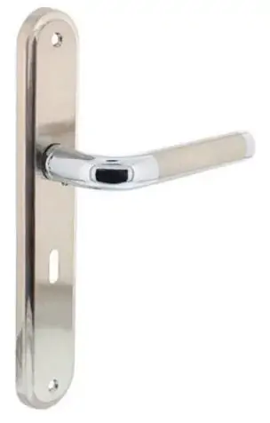 Intersteel deurklink Agatha op langschild SL56 chroom/mat nikkel Exclusieve Aanbieding