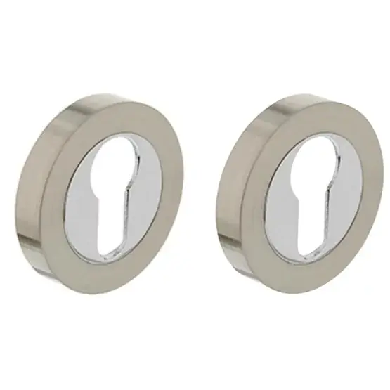 Intersteel cilinderrozetten verdekt ø52x10mm met nokken chroom/nikkel mat Meest Verkocht