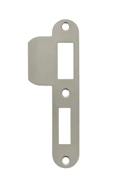 Intersteel Sluitplaat 127x23x1,5mm afgerond met korte lip DIN rechts rvs Gratis Retour