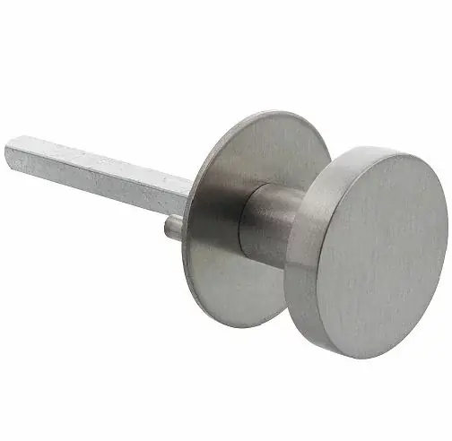 P+E Deurknop vast op ronde rozet ø55x2mm wisselstift 8mm rvs geborsteld Aanbieding