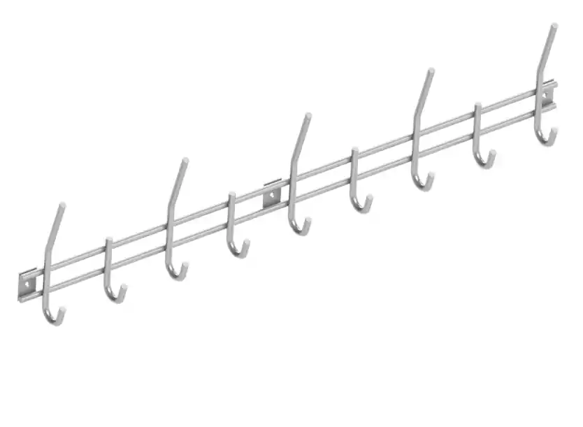 Uitverkoop Intersteel garderobe 9 haken rvs