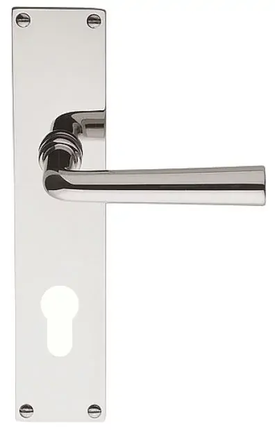 Lage Kosten Deurklink op schild cilindergat TIMELESS 1925MPY PC55 glans nikkel
