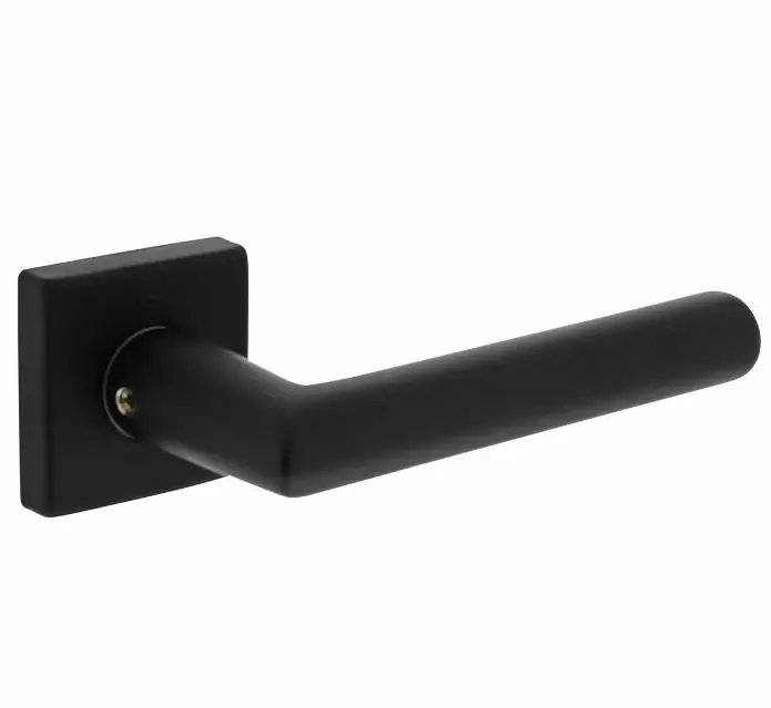 Intersteel enkele deurklink Broome op rozet 50x50x10 mm + 7mm nokken zwart Beperkt Aanbod