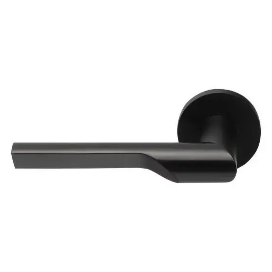 Nieuw Enkele deurklink RIVIO by Gensler GL101-G op rozet links PVD zwart