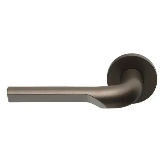 Enkele deurklink RIVIO by Gensler GL100-G op rozet links brons Flitsaanbieding