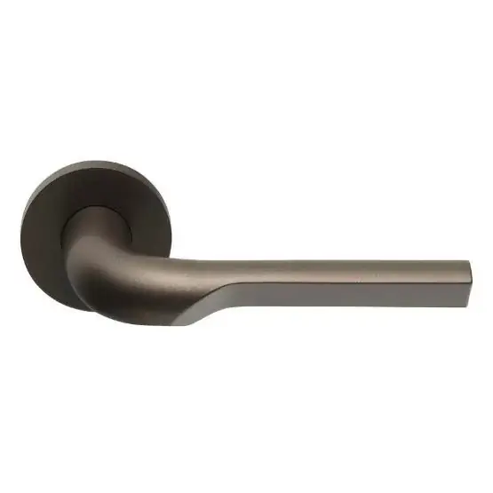 Enkele deurklink RIVIO by Gensler GL100-G op rozet rechts brons Voordeelprijs