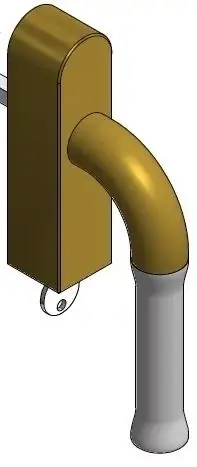 Draaikiepgarnituur NOUR EV101-DKLOCK-O PVD mat goud/wit Beperkt Aanbod