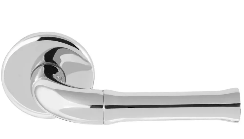 Enkele deurklink NOUR EV100/64 op rozet rvs gepolijst Dagaanbieding