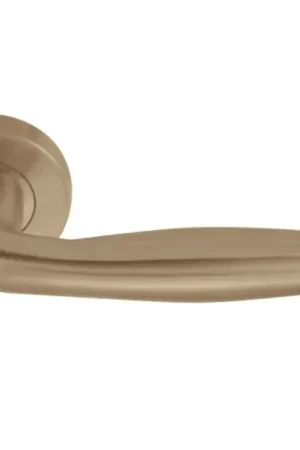 Nu Kopen Deurklink BASICS LBXVIIIH op ronde rozet PVD licht brons