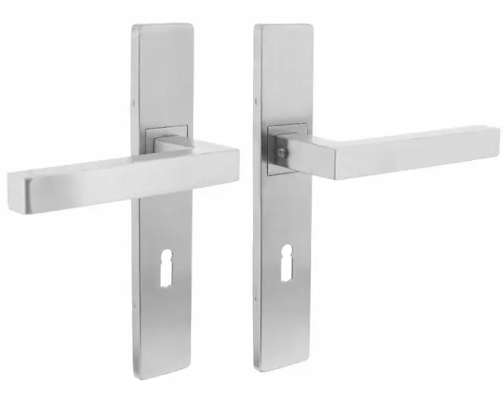 Must-Have Intersteel deurklink 1337 vierkant op verdekt schild rechthoek SL72 mm rvs