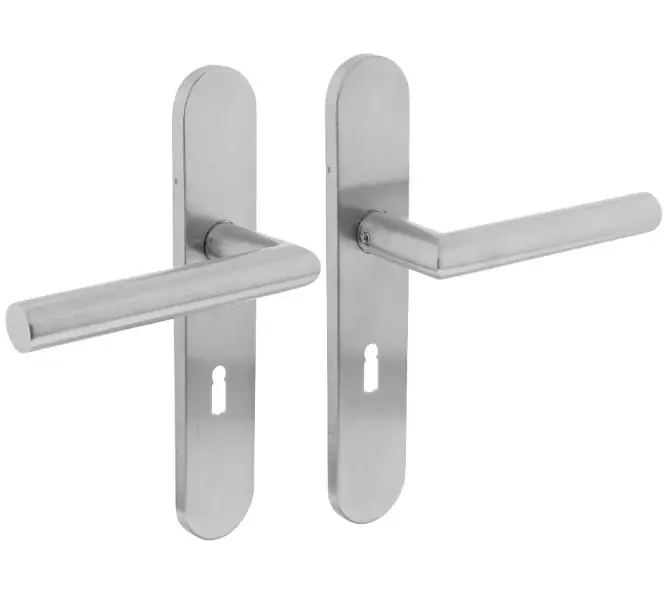 Intersteel deurklink Jura op verdekt schild ovaal SL56 mm rvs Direct Beschikbaar
