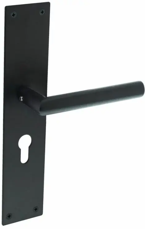 Intersteel deurklink Jura met schild 250x55x2mm PC110 zwart Voordeelprijs