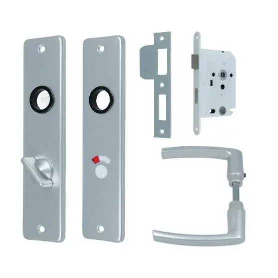 Rechtstreeks Van De Fabrikant DX Set binnendeurbeslag deurklink op schild WC63/8