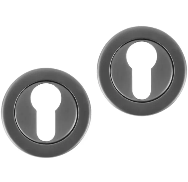 Nieuw Differnz set van 2 cilinderplaatjes rond gunmetal