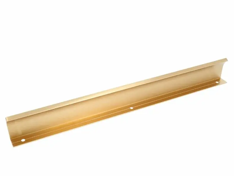 Tijdelijk Beschikbaar Greep EDGE STRAIGHT goud geborsteld 2×160 mm