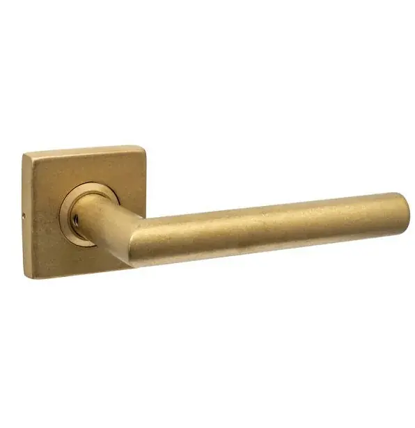 Bestel Nu Intersteel enkele deurklink Jura op rozet verdekt 53x53x10mm PVD messing getrommeld